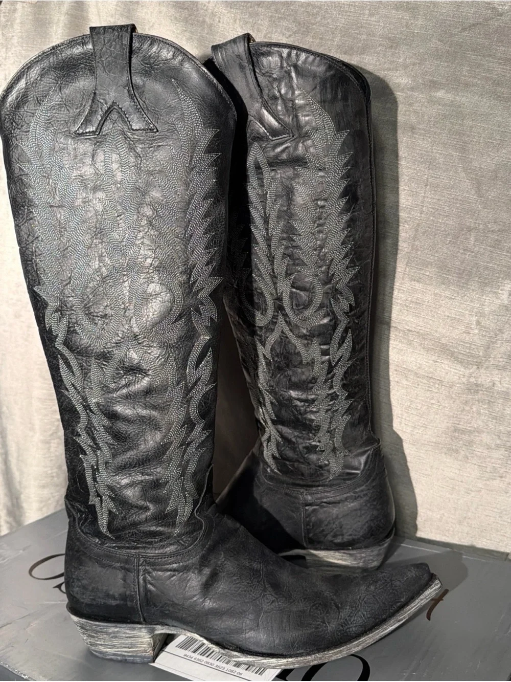 Old Gringo Women’s Black Mayra Tall Western Cowgirl Pointed Toe Boots 10.5B